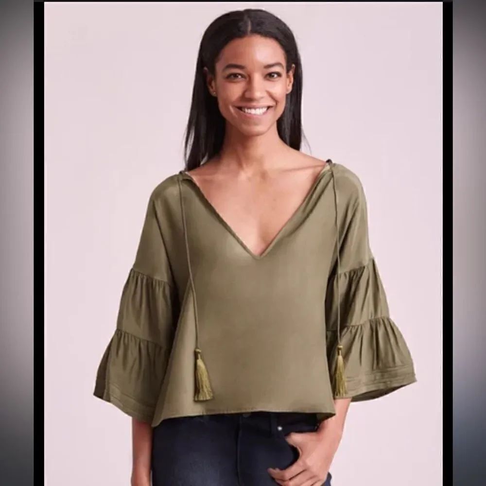MARIE OLIVER BLACK AUSTIN SILK BLOUSE